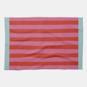 Maximaler rosa und roter Streifen mit türkisfarben Geschirrtuch (Horizontal)