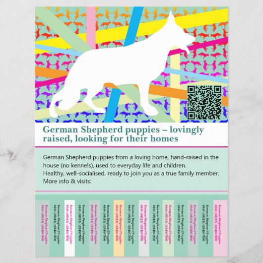 Maximaler Schäferhund personalisierter Flyer (Vorne)