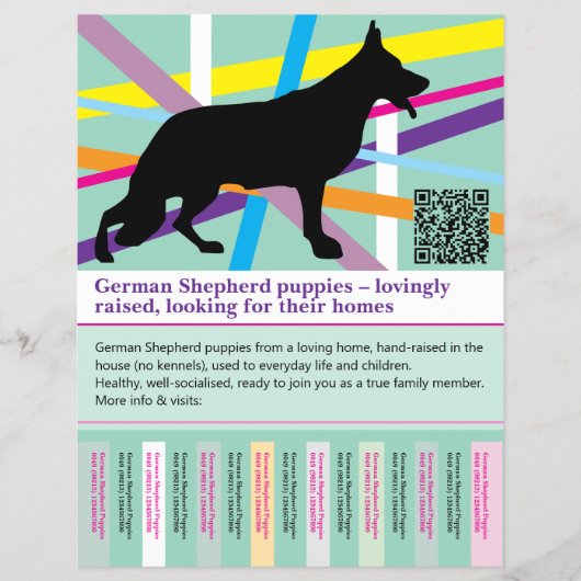 Maximaler Schäferhund personalisierter Flyer (Vorne)