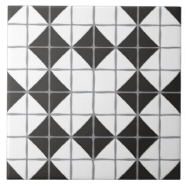 Maximales geometrisches Muster (Schwarz und Weiß) Fliese