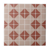 Maximales geometrisches Muster (Terracotta) Fliese (Vorderseite)