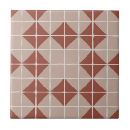 Maximales geometrisches Muster (Terracotta) Fliese