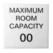 Maximales Raumkapazitätszeichen Fliese (Vorderseite)