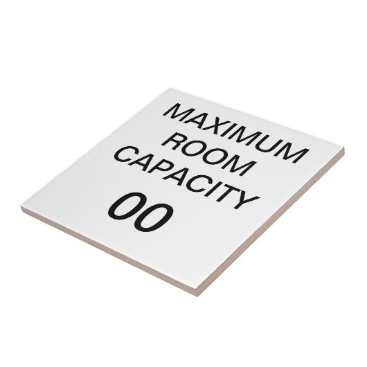 Maximales Raumkapazitätszeichen Fliese (Seite)