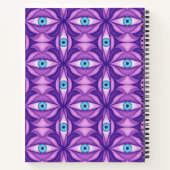Maximalist Abstract Botanical Eye Pattern Purple Notizblock (Rückseite)