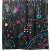 Maximalist Abstract Expression Duschvorhang (Vorderseite)