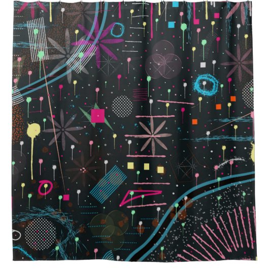 Maximalist Abstract Expression  Duschvorhang (Vorderseite)