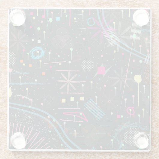 Maximalist Abstract Expression  Glasuntersetzer (Rückseite)