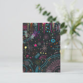 Maximalist Abstract Expression Postkarte (Stehend Vorderseite)