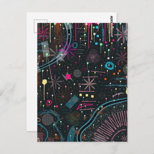 Maximalist Abstract Expression  Postkarte (Vorne/Hinten)