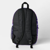 Maximalist Abstract on Purple Bedruckter Rucksack (Rückseite)