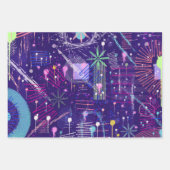 Maximalist Abstract on Purple Geschenkpapier Set (Vorderseite 3)