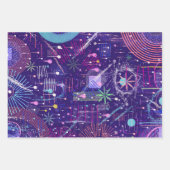 Maximalist Abstract on Purple Geschenkpapier Set (Vorderseite 2)