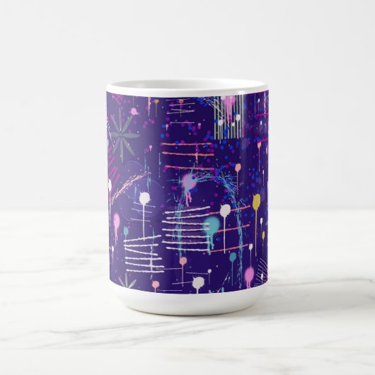 Maximalist Abstract on Purple Kaffeetasse (Mittel)