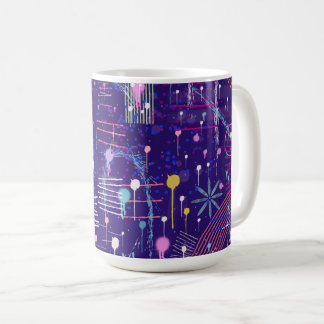 Maximalist Abstract on Purple Kaffeetasse