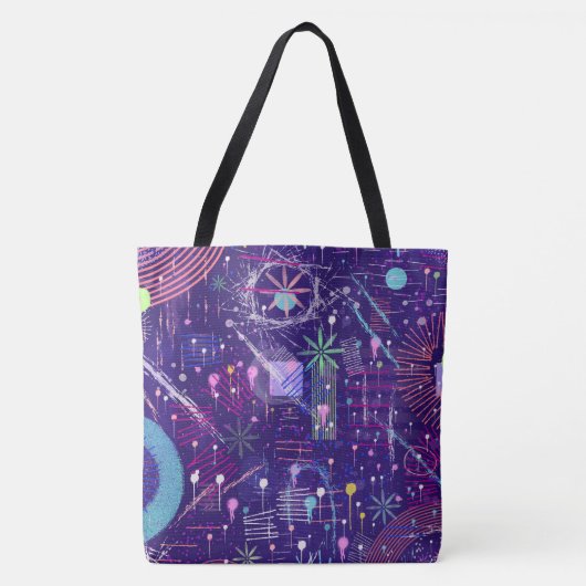 Maximalist Abstract on Purple Tasche (Vorderseite)