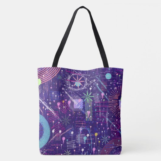 Maximalist Abstract on Purple Tasche (Rückseite)