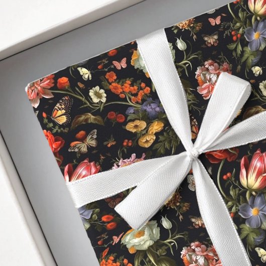 Maximalist Barock Floral Geschenkpapier