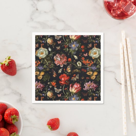 Maximalist Barock Floral Serviette (Beispiel)