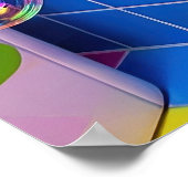 Maximalist Bathroom Wall Art, Calico Cat Poster (Ecke)