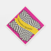 Maximalist Birthday Checkered farbenfroh Serviette (Ecke)