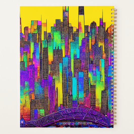 Maximalist Chicago Skyline Planer (Rückseite)