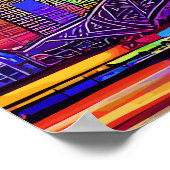 Maximalist Chicago Skyline Poster (Ecke)