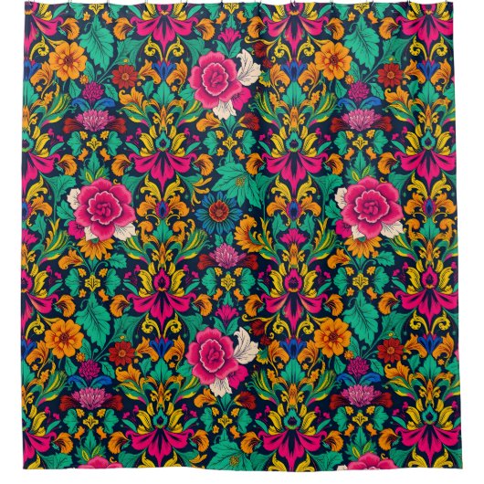 Maximalist Dreamscape Duschvorhang (Vorderseite)