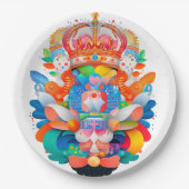 Maximalist Heraldic Wappen Pappteller (Vorderseite)