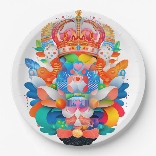 Maximalist Heraldic Wappen Pappteller (Vorderseite)