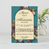 Maximalist Jewel Toned Wedding Einladung (Stehend Vorderseite)