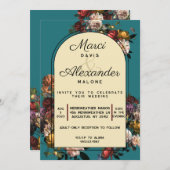 Maximalist Jewel Toned Wedding Einladung (Vorne/Hinten)
