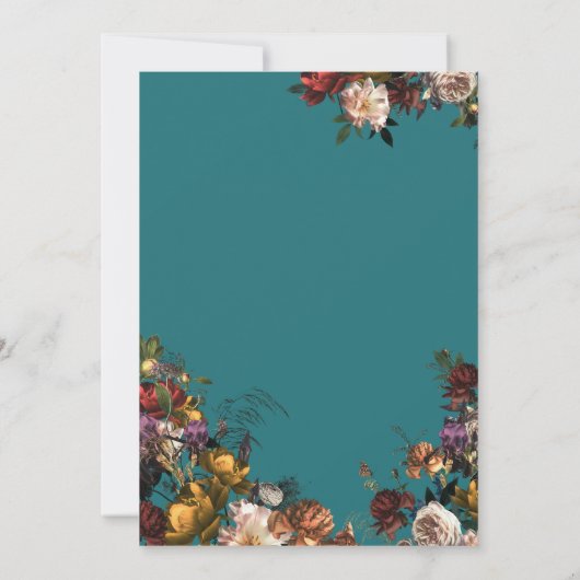 Maximalist Jewel Toned Wedding Save the Date (Rückseite)