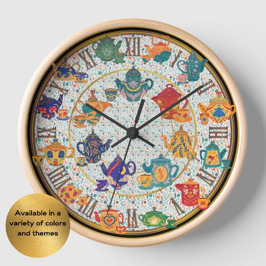 Maximalist Kitchen Decke Teatime Hütte Custom Uhr