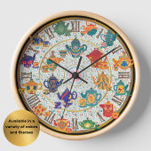 Maximalist Kitchen Decke Teatime Hütte Custom Uhr