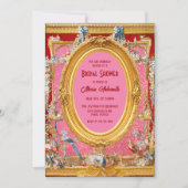 Maximalist Marie Antoinette Rokoko Brautparty Einladung (Vorderseite)