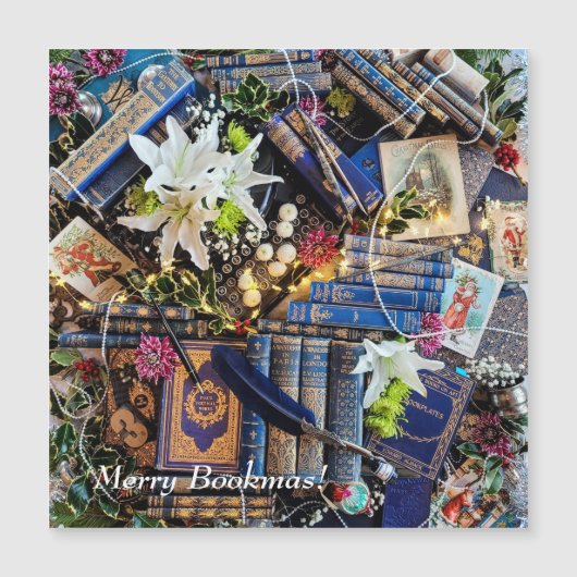 Maximalist Merry Bookmas Magnetkarte (Vorderseite)