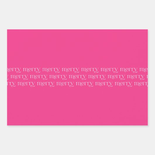 Maximalist Merry Bright Pinks und White Geschenkpapier Set (Vorderseite 3)