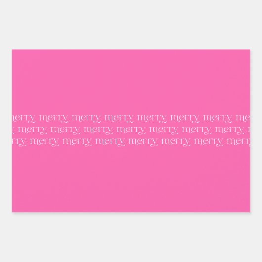 Maximalist Merry Bright Pinks und White Geschenkpapier Set (Vorderseite 2)