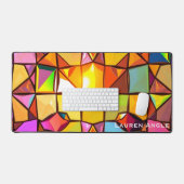 Maximalist Mosaic Mirror Aesthetic Office Schreibtischunterlage (Tastatur & Maus)