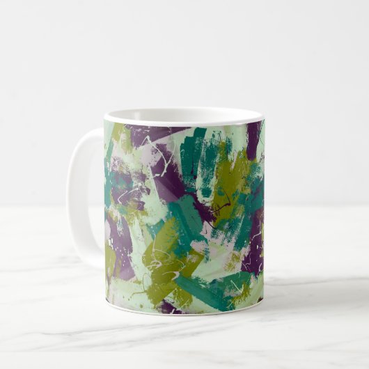 Maximalist Paint Splatters Kaffeetasse (Vorderseite Links)