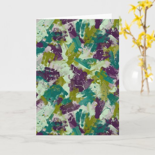 Maximalist Paint Splatters Karte (Gelbe Blume)