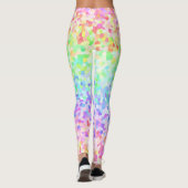 Maximalist Quirky Eclectic Colorful Rainbow Mosaik Leggings (Rückseite)