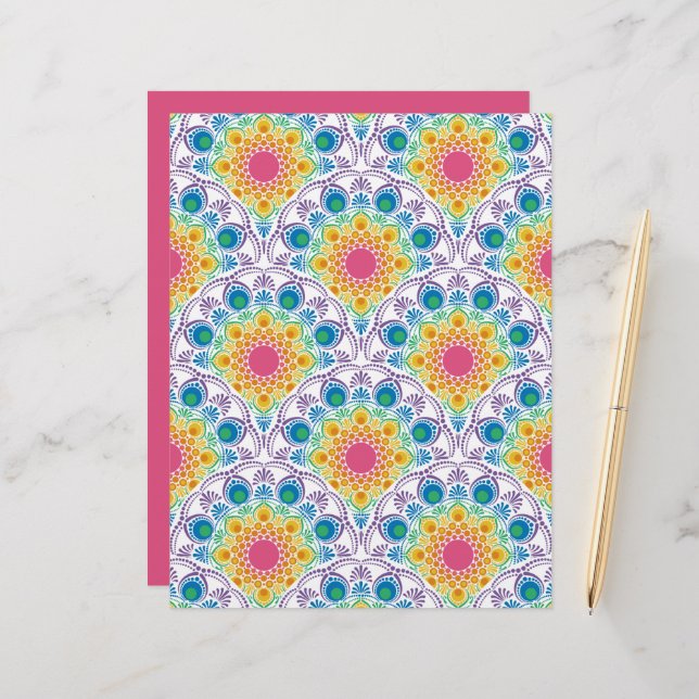 Maximalist Rainbow Floral Fountain (Vorderseite/Rückseite Beispiel)