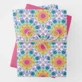 Maximalist Rainbow Floral Fountain Geschenkpapier Set (Beispiel)