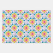 Maximalist Rainbow Floral Fountain Geschenkpapier Set (Vorderseite)