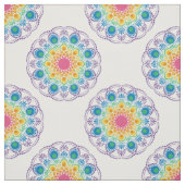 Maximalist Rainbow Floral Fountain Polka Dot Stoff (Muster)