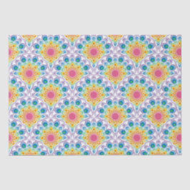 Maximalist Rainbow Floral Fountain Seidenpapier