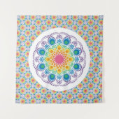 Maximalist Rainbow Floral FoxTown Factory Stores Wandteppich (Vorderseite (Horizontal))