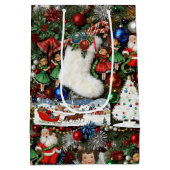 Maximalist Retro Christmas Collage Mittlere Geschenktüte (Rückseite)